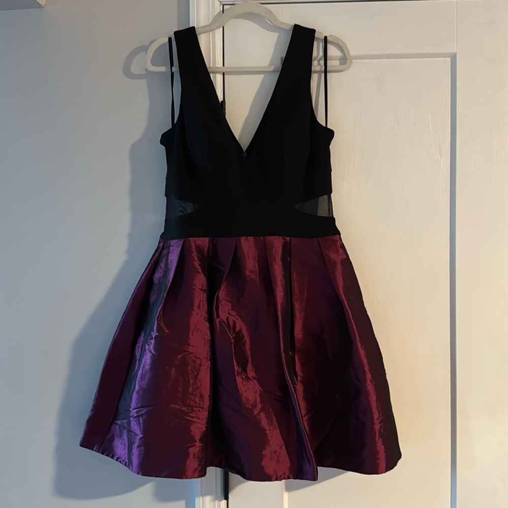 Mini black and pink dress with mesh reveals NYC by Escape size 12